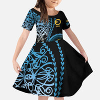 Proudly Ni-Van Sandroing Inspired Family Matching Tank Maxi Dress and Hawaiian Shirt Sanma Classic Style LT7 Daughter's Dress Colorful - Polynesian Pride