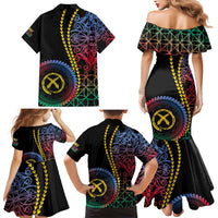 Proudly Ni-Van Sandroing Inspired Family Matching Mermaid Dress and Hawaiian Shirt Shefa Classic Style LT7 - Polynesian Pride