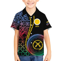 Proudly Ni-Van Sandroing Inspired Family Matching Off Shoulder Short Dress and Hawaiian Shirt Shefa Classic Style LT7 Son's Shirt Colorful - Polynesian Pride