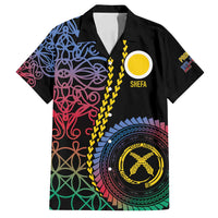 Proudly Ni-Van Sandroing Inspired Family Matching Summer Maxi Dress and Hawaiian Shirt Shefa Classic Style LT7 Dad's Shirt - Short Sleeve Colorful - Polynesian Pride