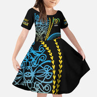 Proudly Ni-Van Sandroing Inspired Family Matching Off Shoulder Maxi Dress and Hawaiian Shirt Torba Classic Style LT7 Daughter's Dress Colorful - Polynesian Pride