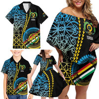 Proudly Ni-Van Sandroing Inspired Family Matching Off Shoulder Short Dress and Hawaiian Shirt Torba Classic Style LT7 - Polynesian Pride