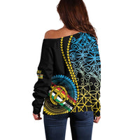 Proudly Ni-Van Sandroing Inspired Off Shoulder Sweater Torba Classic Style