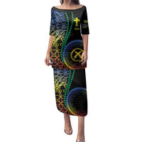Proudly Ni-Van Sandroing Inspired Family Matching Puletasi and Hawaiian Shirt Tafea Classic Style LT7 Mom's Dress Colorful - Polynesian Pride