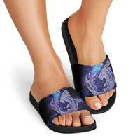 Polynesian Aumakua Slide Sandals Jellyfish with Shark - Polynesian Pride