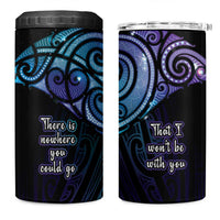 Aotearoa Maori Te Whai Rahi 4 in 1 Can Cooler Tumbler Tala - Nowhere You Could Go That I Won't Be With You LT7 One Size: 16 oz Teal Purple - Polynesian Pride