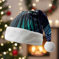 Aotearoa Maori Te Whai Rahi Christmas Santa Hat Tala - Nowhere You Could Go That I Won't Be With You LT7 Without Fur Teal Purple - Polynesian Pride
