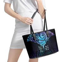 Aotearoa Maori Te Whai Rahi Leather Tote Bag Tala - Nowhere You Could Go That I Won't Be With You LT7 - Polynesian Pride