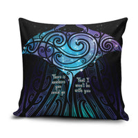 Aotearoa Maori Te Whai Rahi Pillow Cover Tala - Nowhere You Could Go That I Won't Be With You LT7 Teal Purple - Polynesian Pride