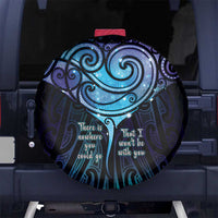 Aotearoa Maori Te Whai Rahi Spare Tire Cover Tala - Nowhere You Could Go That I Won't Be With You LT7 No hole Teal Purple - Polynesian Pride