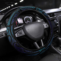 Aotearoa Maori Te Whai Rahi Steering Wheel Cover Tala - Nowhere You Could Go That I Won't Be With You LT7 Universal Fit Teal Purple - Polynesian Pride