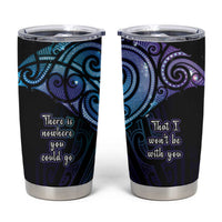 Aotearoa Maori Te Whai Rahi Tumbler Cup Tala - Nowhere You Could Go That I Won't Be With You LT7 Teal Purple - Polynesian Pride