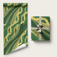 Polynesian Puakeniken Pikake Twisted Lei Wrapping Paper Emerald