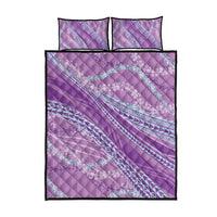 Polynesian Puakeniken Pikake Twisted Lei Quilt Bed Set Amethys - Polynesian Pride