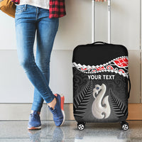 Personalised New Zealand Maori Luggage Cover Manaia Mix Koru LT7 - Polynesian Pride