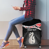 Personalised New Zealand Maori Luggage Cover Manaia Mix Koru LT7 - Polynesian Pride