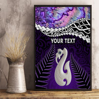 Personalised New Zealand Maori Canvas Wall Art Manaia Paua Shell Purple LT7 - Polynesian Pride