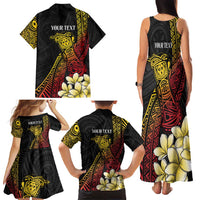 Personalized Papua New Guinea Family Matching Tank Maxi Dress and Hawaiian Shirt Kundu Drum Carving Motifs LT7 - Polynesian Pride