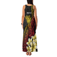 Personalized Papua New Guinea Family Matching Tank Maxi Dress and Hawaiian Shirt Kundu Drum Carving Motifs LT7 - Polynesian Pride
