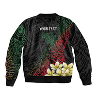 Personalized Papua New Guinea Bomber Jacket Kundu Drum Motifs - Sepik Colors