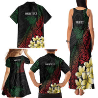 Personalized Papua New Guinea Family Matching Tank Maxi Dress and Hawaiian Shirt Kundu Drum Motifs - Sepik Colors LT7 - Polynesian Pride