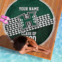 Hawaii Rainbow Warriors Alumni Custom Beach Blanket Kanaka Arrows Tropical Vibes