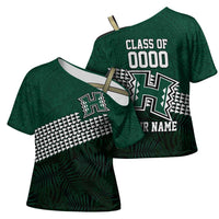 Hawaii Rainbow Warriors Alumni Custom Cross Shoulder Shirt Kanaka Arrows Tropical Vibes