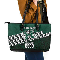 Hawaii Rainbow Warriors Alumni Custom Leather Tote Bag Kanaka Arrows Tropical Vibes