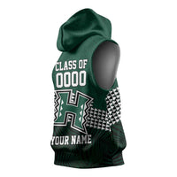 Hawaii Rainbow Warriors Alumni Custom Sleeveless Hoodie Kanaka Arrows Tropical Vibes