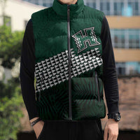 Hawaii Rainbow Warriors Alumni Custom Sleeveless Puffer Jacket Kanaka Arrows Tropical Vibes