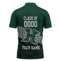 Hawaii Rainbow Warriors Alumni Custom Zipper Polo Shirt Kanaka Arrows Tropical Vibes