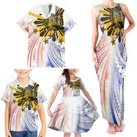 Philippines Independence Day Family Matching Tank Maxi Dress and Hawaiian Shirt Eagle Mix Filipino Flag Tribal Style LT7 - Polynesian Pride