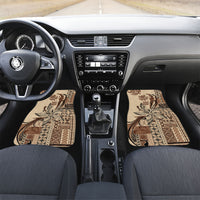 Talofa Samoa Mamanu Siapo Mix Malu Car Mats Classic Beige Frangipani and Turtles