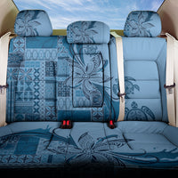 Talofa Samoa Mamanu Siapo Mix Malu Back Car Seat Cover Cool Blue Frangipani and Turtles