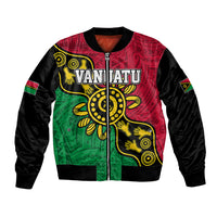 Personalised Vanuatu Bomber Jacket Mix Aboriginal Dot Art LT7 Unisex Art - Polynesian Pride
