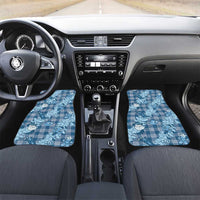 Blue Palaka Hawaii Cowboy Christmas Car Mats Paniolo Mix Maile Lei - Polynesian Pride