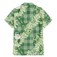 Green Palaka Hawaii Cowboy Christmas Family Matching Mermaid Dress and Hawaiian Shirt Paniolo Mix Maile Lei LT7 - Polynesian Pride