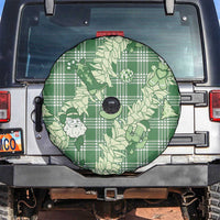 Green Palaka Hawaii Cowboy Christmas Spare Tire Cover Paniolo Mix Maile Lei LT7 Green - Polynesian Pride