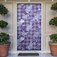 Purple Palaka Hawaii Cowboy Christmas Door Cover Paniolo Mix Maile Lei LT7 Purple - Polynesian Pride