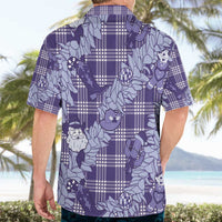 Purple Palaka Hawaii Cowboy Christmas Hawaiian Shirt Paniolo Mix Maile Lei LT7 - Polynesian Pride