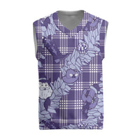 Purple Palaka Hawaii Cowboy Christmas Knitted V-Neck Vest Paniolo Mix Maile Lei LT7 Purple - Polynesian Pride