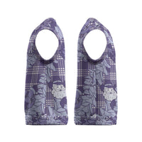 Purple Palaka Hawaii Cowboy Christmas Knitted V-Neck Vest Paniolo Mix Maile Lei LT7 - Polynesian Pride