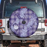 Purple Palaka Hawaii Cowboy Christmas Spare Tire Cover Paniolo Mix Maile Lei LT7 Purple - Polynesian Pride
