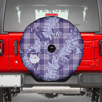 Purple Palaka Hawaii Cowboy Christmas Spare Tire Cover Paniolo Mix Maile Lei LT7 - Polynesian Pride