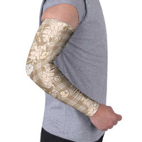 Khaki Palaka Hawaii Cowboy Christmas Arm Sleeves Paniolo Mix Maile Lei - Polynesian Pride