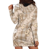 Khaki Palaka Hawaii Cowboy Christmas Hoodie Dress Paniolo Mix Maile Lei LT7 - Polynesian Pride