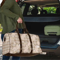 Khaki Palaka Hawaii Cowboy Christmas Travel Bag Paniolo Mix Maile Lei - Polynesian Pride