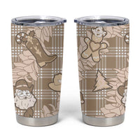 Khaki Palaka Hawaii Cowboy Christmas Tumbler Cup Paniolo Mix Maile Lei LT7 Beige - Polynesian Pride
