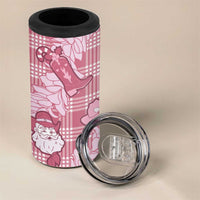 Pink Palaka Hawaii Cowboy Christmas 4 in 1 Can Cooler Tumbler Paniolo Mix Maile Lei LT7 - Polynesian Pride
