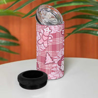 Pink Palaka Hawaii Cowboy Christmas 4 in 1 Can Cooler Tumbler Paniolo Mix Maile Lei LT7 - Polynesian Pride